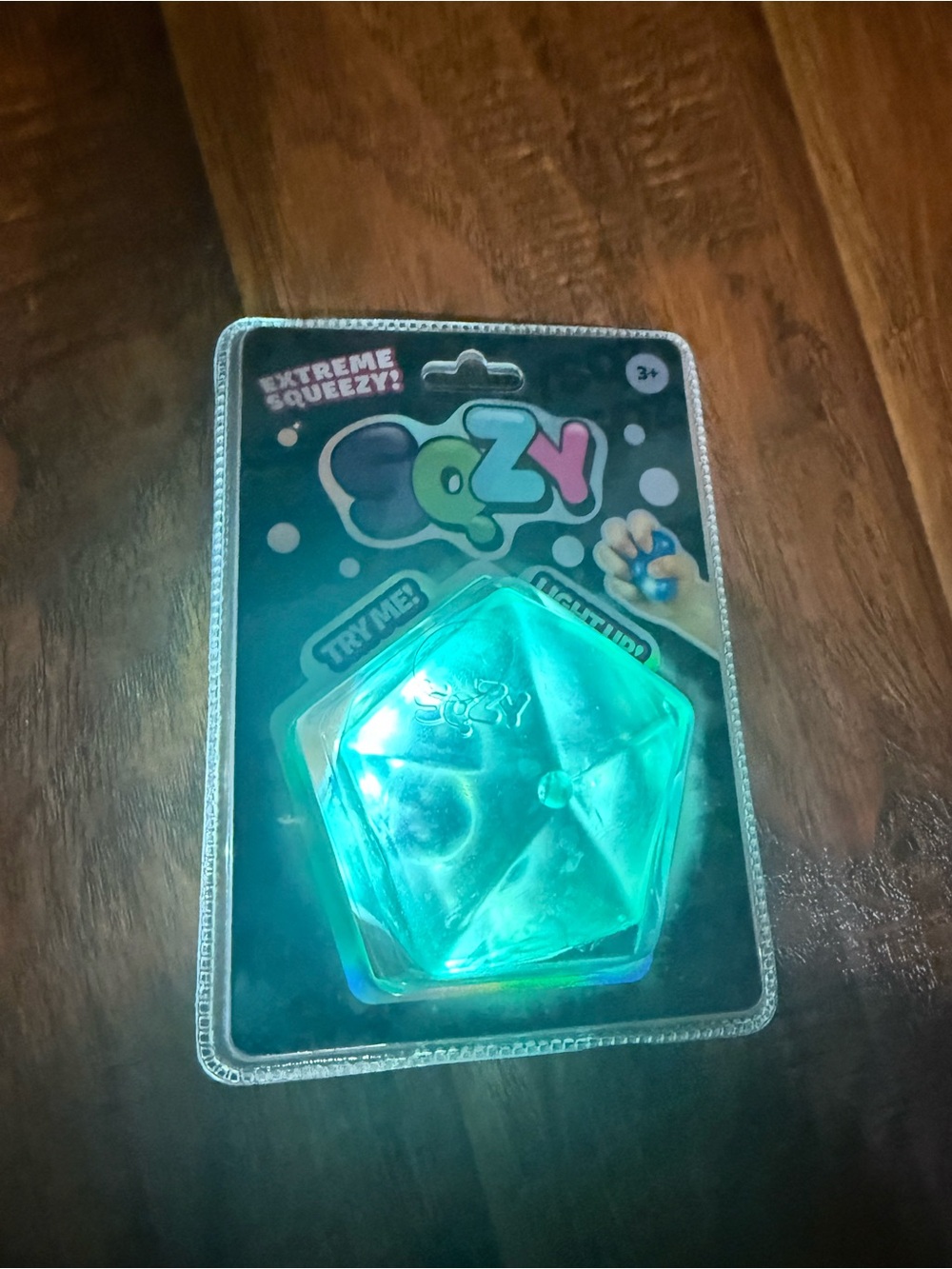 Light-Up Stress Toy - Teal/Blue Squeeze Ball
